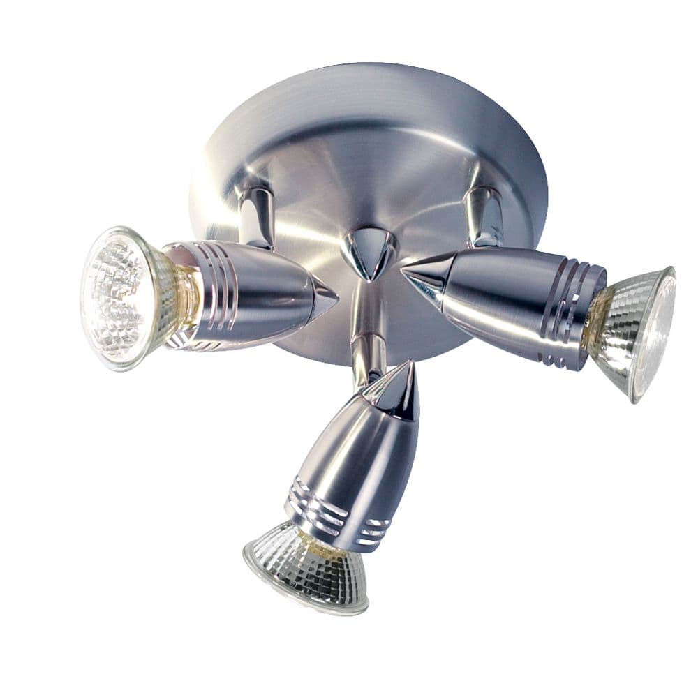 Gemini 3-light Satin Chrome Spotlight Ceiling Fitting GEM7646 (071439)