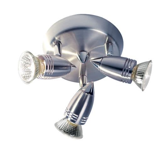 Gemini 3-light Satin Chrome Spotlight Ceiling Fitting GEM7646 (071439)