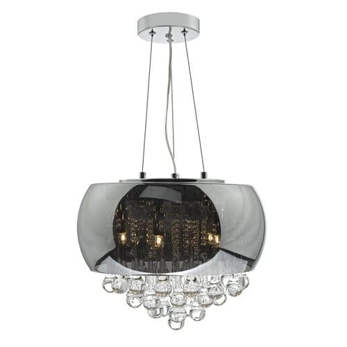 Giselle 5 Light Pendant Smoked/ Clear