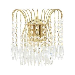 Gold Plated Wall Bracket Complete With Crystal 5172-2