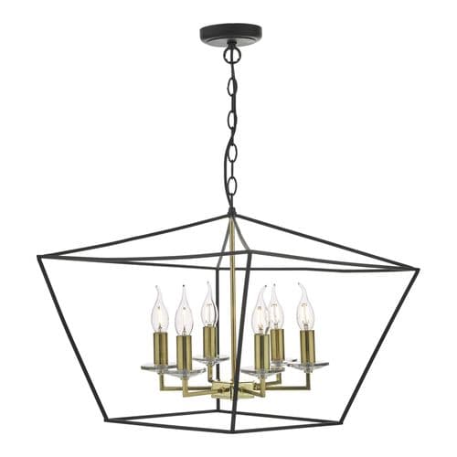 Gretchen Pendant Matt Black & Polished Brass, double insulated, GRE0654