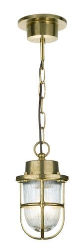 Harbour 1 Light Pendant Brass IP64 HAR0140 (Hand made, 7-10 day Delivery)