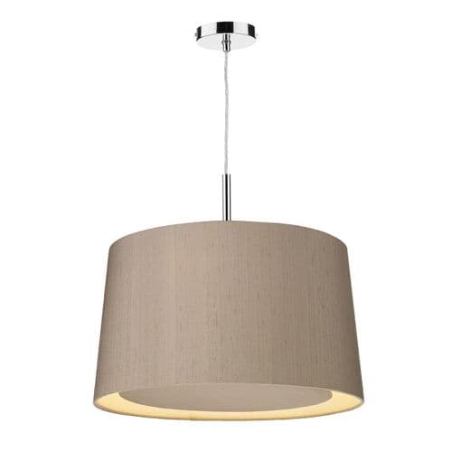 Hastings 50cm Pendant Light Chrome with Shade (choose colour) HAS50 (Hand made, 10-14 day Del)