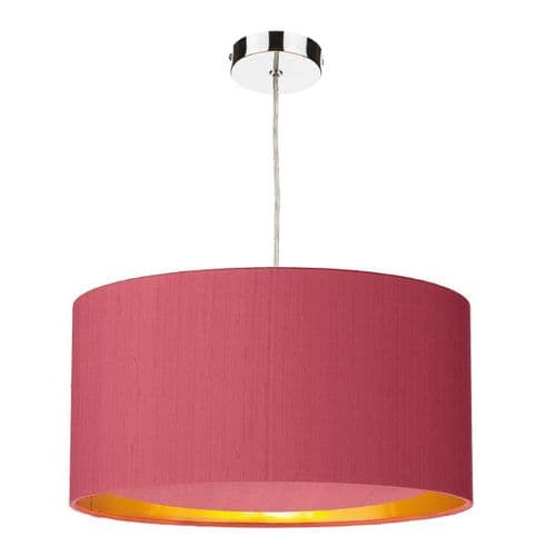 Hockney 40cm 2-Tone Pendant Chrome with Shade (choose colour) HOC4099 (Hand made, 10-14 day Del)
