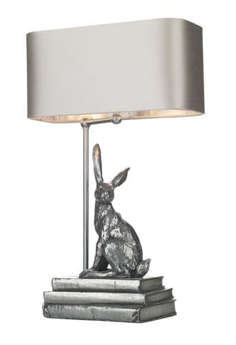 Hopper table lamp in pewter, base only HOP4267