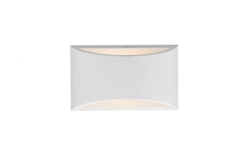 Hove 1-light White Plaster Small Double Insulated Wall Light (Class 2 Double Insulated) HOV072