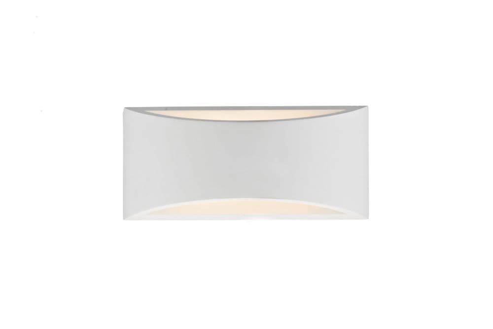 Hove 2light White Plaster Large Double Insulated Wall Light Class 2