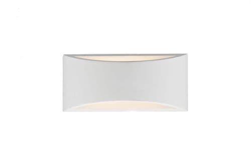 Hove 2-light White Plaster Large Double Insulated Wall Light (Class 2 Double Insulated) HOV372