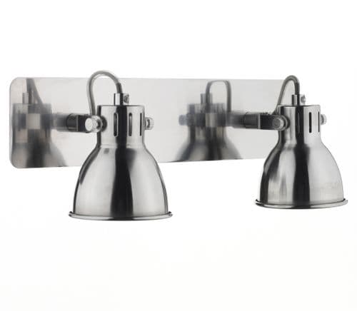 Idaho 2-light Natural Chrome Spotlight Wall Fitting (Class 2 Double Insulated) BXIDA7746-17