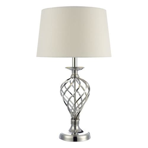 Iffley Large Table Lamp Polished Chrome + Ivory Shade Touch (Double Insulated) IFF4350