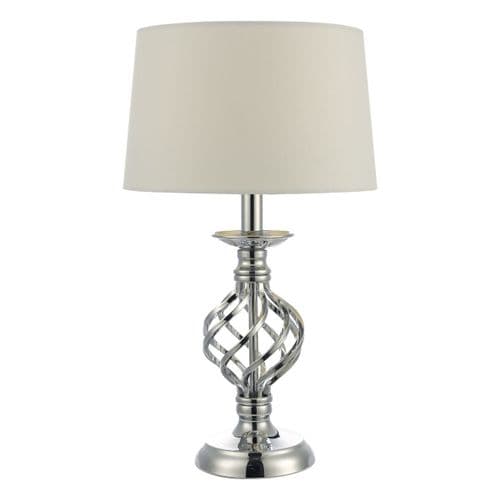 Iffley Small Table Lamp Polished Chrome + Ivory Shade Touch (Double Insulated) IFF4150