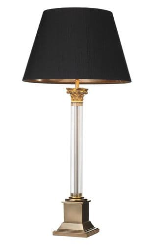 Imperial table lamp large in glass and bronze, base only IMP4363