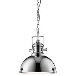 Industrial - 1 Light Industrial Pendant, Chrome With Clear Acrylic Diffuser (2297Cc)