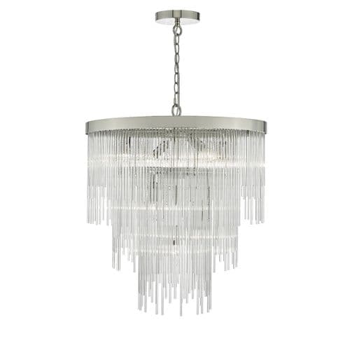 Isla 7 Light Pendant Polished Chrome/ Clear