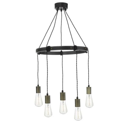 IVAN 5LT PENDANT RUSTIC (Class 2 Double Insulated) IVA0531