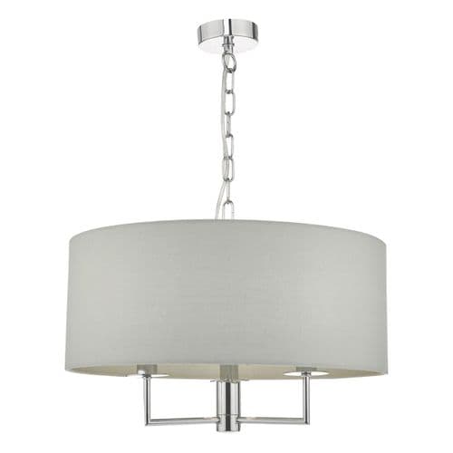 Jamelia 3lt Pendant Polished Chrome & Grey (double insulated) JAM0339