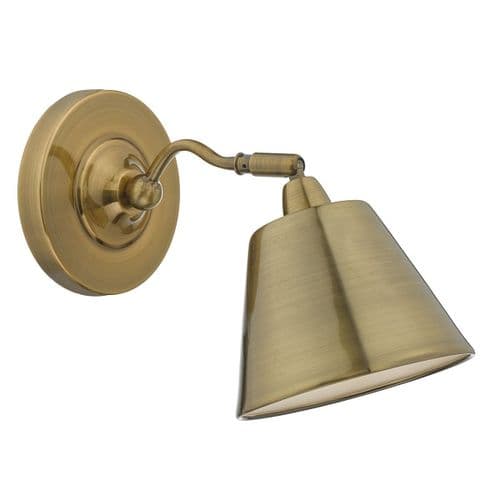 Kempten 1 Light Wall Bracket Antique Brass