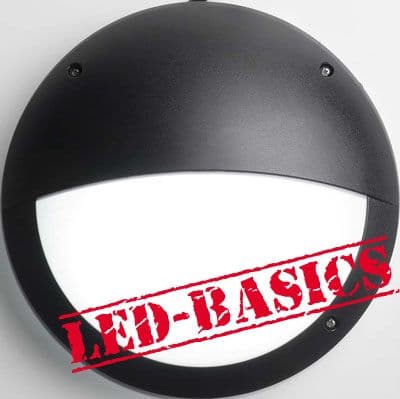 LED-Basics, Outdoor Lighting, Gisburn Black Outdoor LED Dusk till Dawn Wall Light