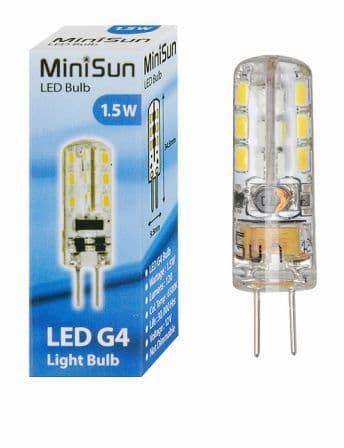 LED G4 Lightbulb 1.5W Warm White 3000K 120 Lumens