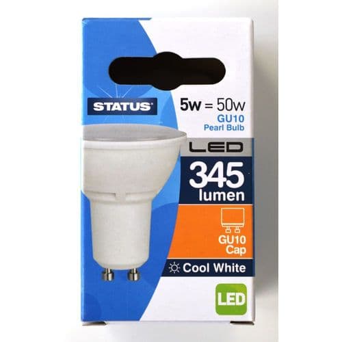 LED GU10 5W Bulb, 360 Lumens, Non-dimmable, 4000K Cool White (809403) NOW LOWER PRICE !!!