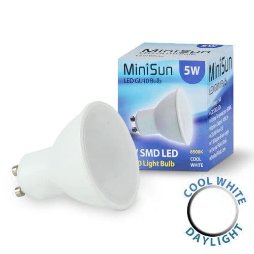LED GU10 5W Bulb, 450 Lumens, Non-dimmable, 6500K Cool White (808210)