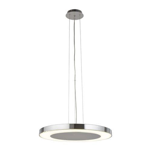 Lexi Led Disc Ceiling Pendant (50Cm Dia), Chrome, Crushed Ice Effect Deco 3090-50Cc