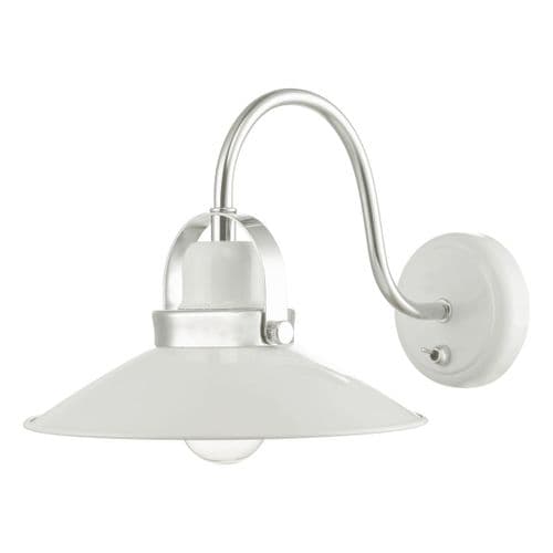 Liden 1 Light Wall Bracket White Polished Chrome (Double Insulated) LID072
