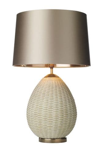 Lombok table lamp with natural rattan effect, base only LOM4212
