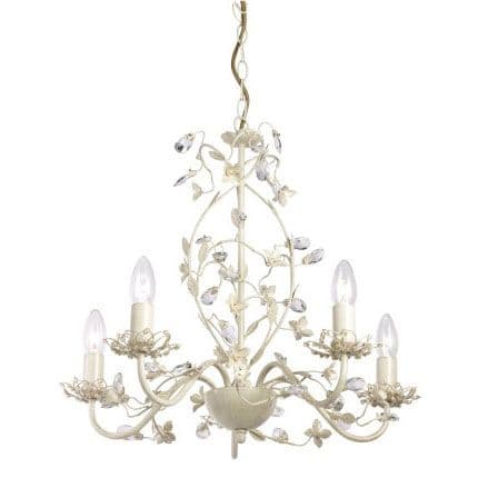 Lullaby 5 Light Chandelier In Cream/Gold LULLABY-5CR