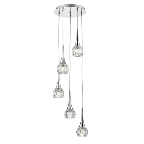 Lyall 5 Light Pendant Polished Chrome (Class 2 Double Insulated) LYA0550