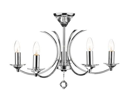 Medusa 5-light Polished Chrome K9 Crystal Ceiling Light (821160) MED0550