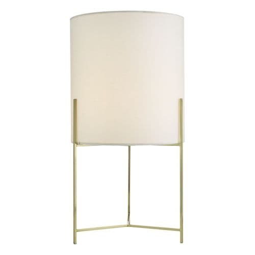 Michaela Table Lamp Satin Gold complete with Shade (Double Insulated) MIC4135