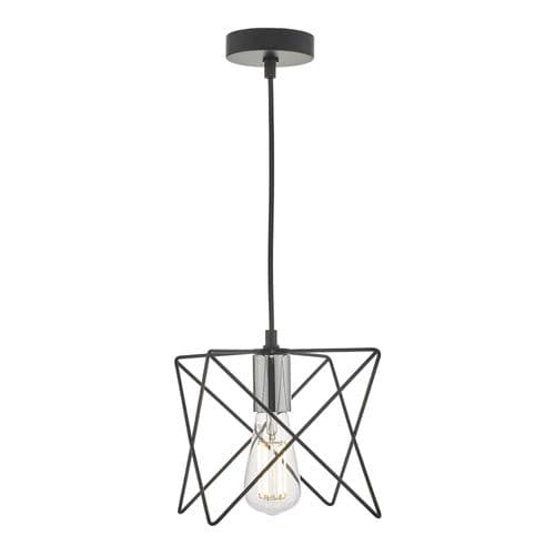 Midi 1 Light Pendant Black & chrome, MID0150