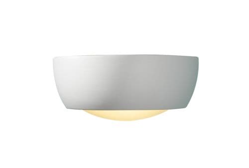 Milo 1-light Satin Ceramic/Glass Small Double Insulated Wall Light (Double Insulated) MIL372