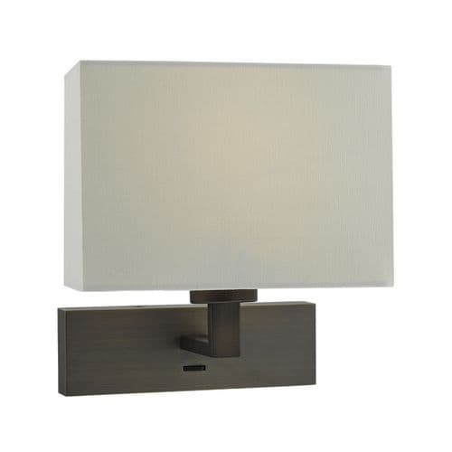 Modena 1 Light Rectangle Wall Bracket Dark Bronze Base Only (Class 2 Double Insulated) MOD7163