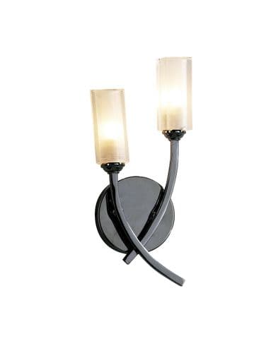 Morgan 2-light Black Chrome Wall Light (026778) MOR0967