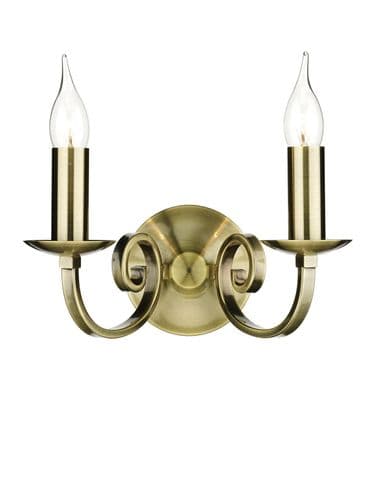 Murray Double Wall Bracket Antique Brass (Class 2 Double Insulated) MUR0975