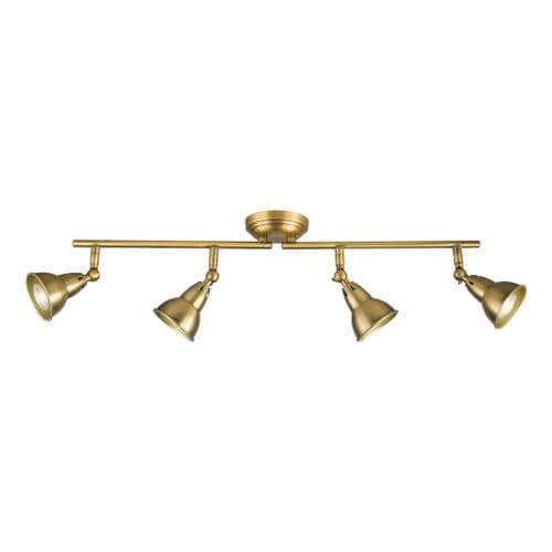 NATHANIEL 4LT BAR SPOTLIGHT AGED BRASS