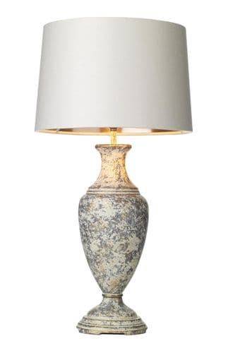 Noble table lamp in a hand painted cream/gold, base only NOB4212