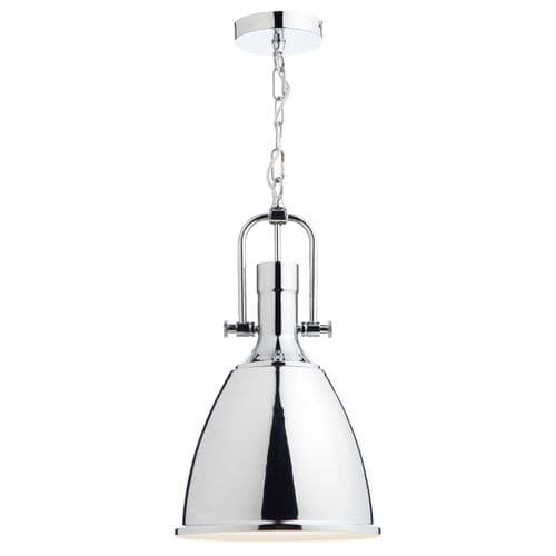 Nolan 1 Light Pendant Polished Chrome (Class 2 Double Insulated) NOL0150