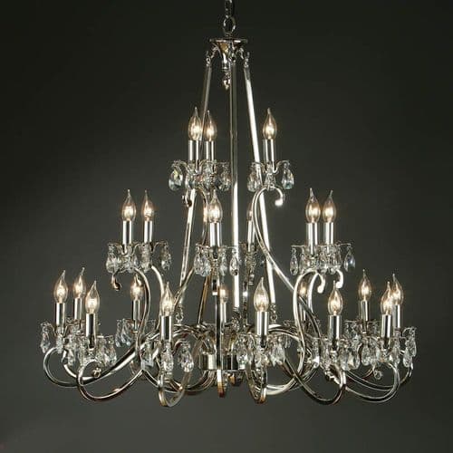 Oksana 21 light Chandelier (Crystal, Modern Classic, Large Chandelier) UL1P21N