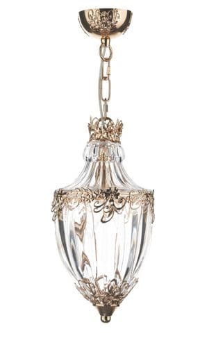 Ottoman 1 Light Pendant French Gold (Class 2 Double Insulated) OTT0135