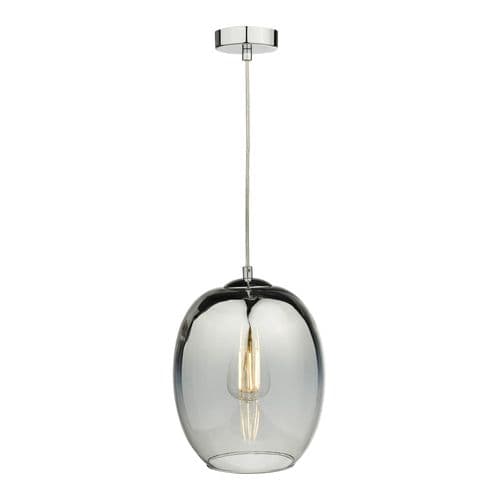 Patrice 1 Light Pendant Silver Glass, double insulated, PAT0132