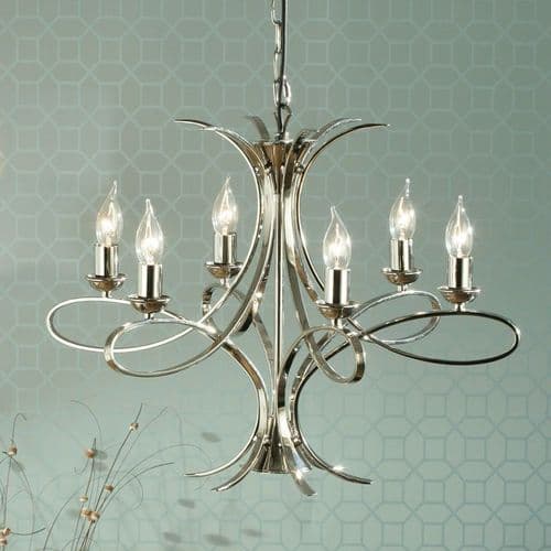 Penn Chandelier 6 light Nickel (Contemporary) CA7P6N