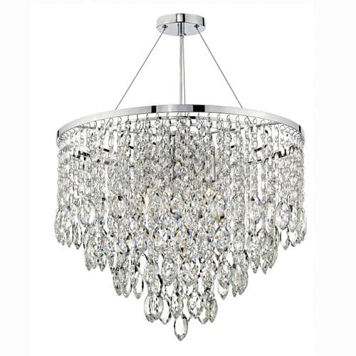 Pescara 5 Light Round Pendant Decorative Crystal (Class 2 Double Insulated) PES0550