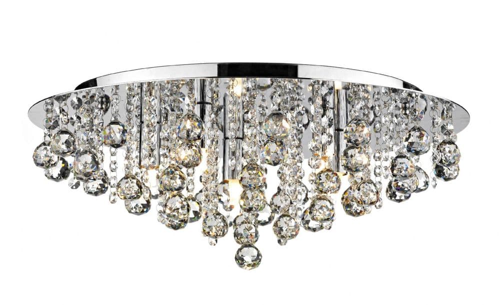 Pluto 5-light Polished Chrome Flush Ceiling Light PLU5450