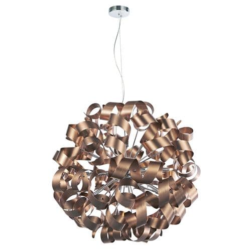 Rawley 12 Light Ribbon Pendant Satin Copper RAW1264
