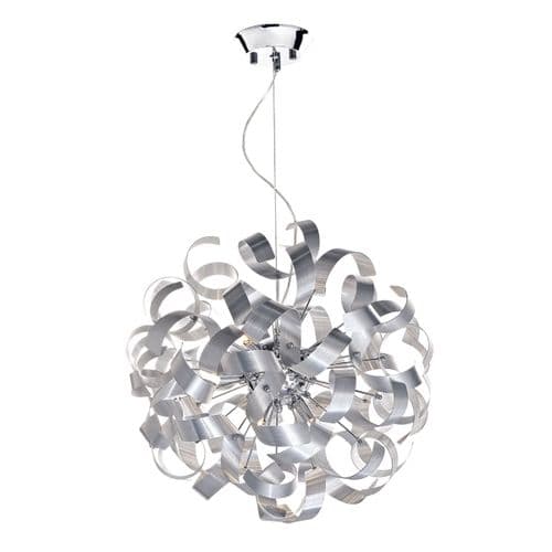 Rawley 9 Light Ribbon Pendant Aluminium Finish RAW1350
