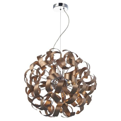 Rawley 9 Light Ribbon Pendant Satin Copper RAW1364
