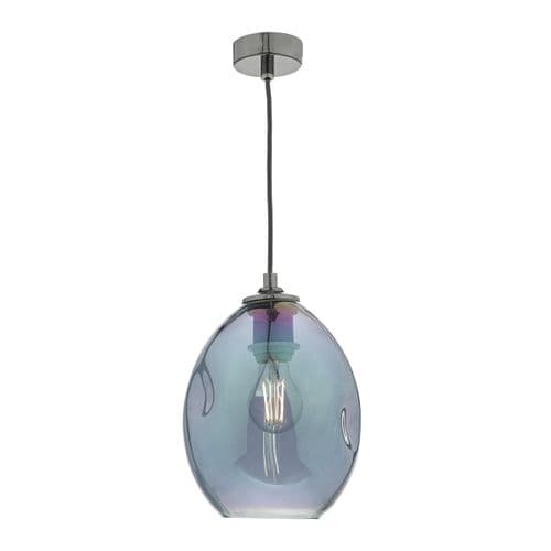 Rogan 1 Light Pendant Black / Irridised